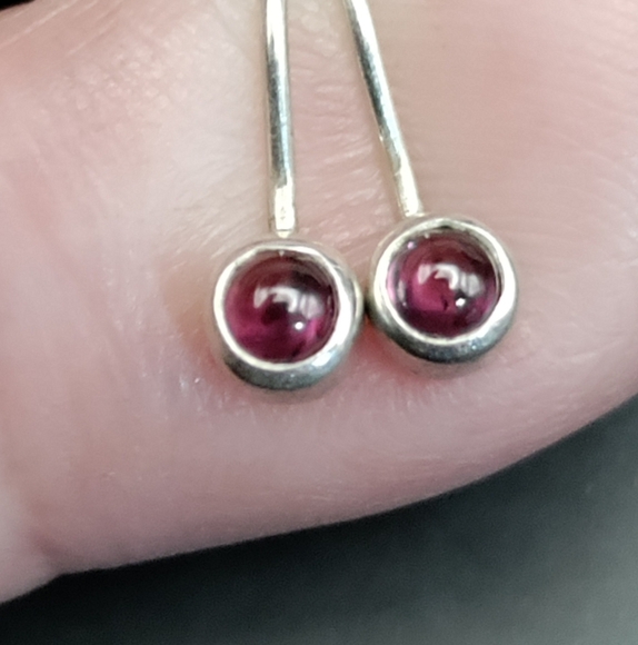 Adorable Pink Tourmaline Sterling Silver Drop earrings - Picture 1 of 4